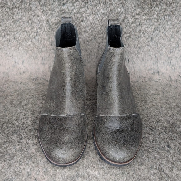 Sorel Harlow Chelsea Rain Boot Waterproof Leather Grey Women's 7.5 - Picture 5 of 13